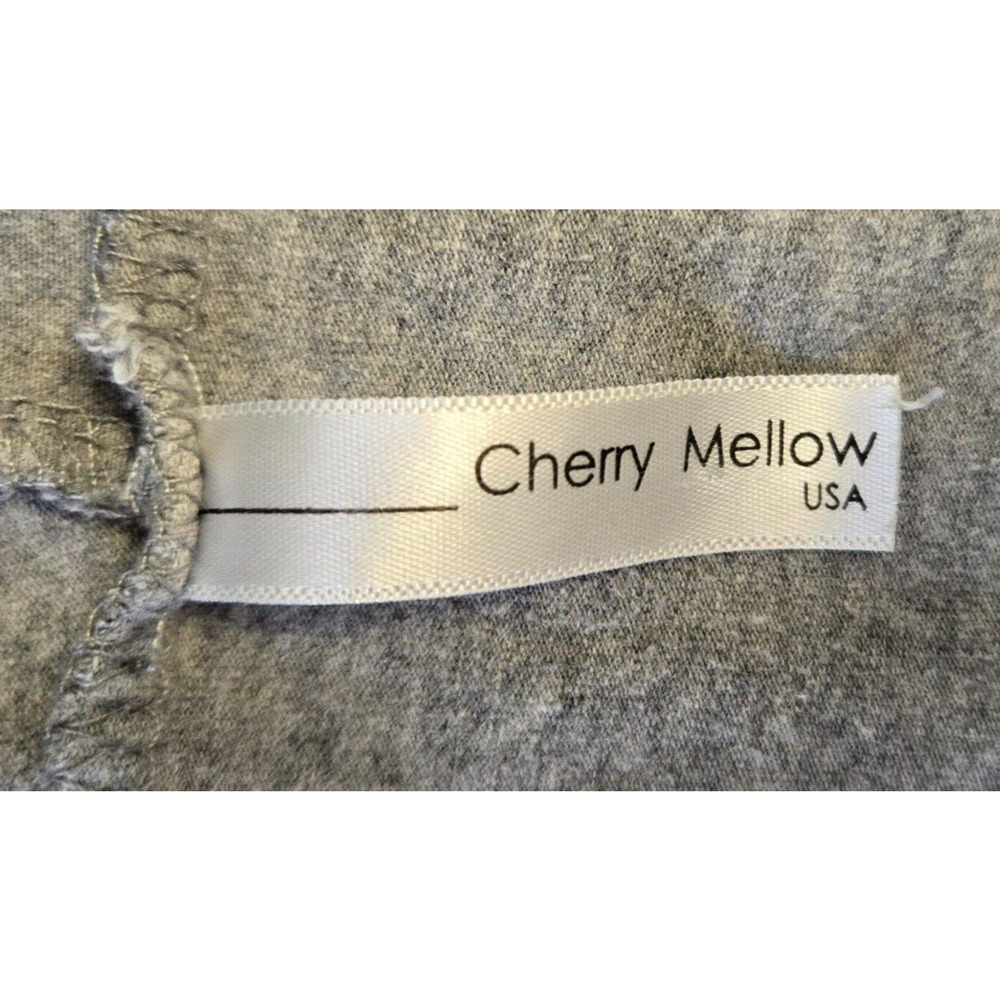 Vintage 90s Cherry Mellow Womens Cropped Hoodie Small Gray Pullover Sexy Top USA - Picture 4 of 7